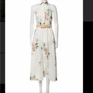 Zimmermann Floral Halter mock Neck Dress